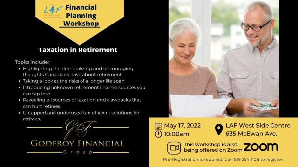 Financial Planning Workshop - Taxation in Retirement (Repeat)